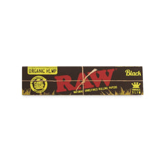 RAW Black Organic Hemp King Size Slim Rolling Paper Counter Display 50ct
