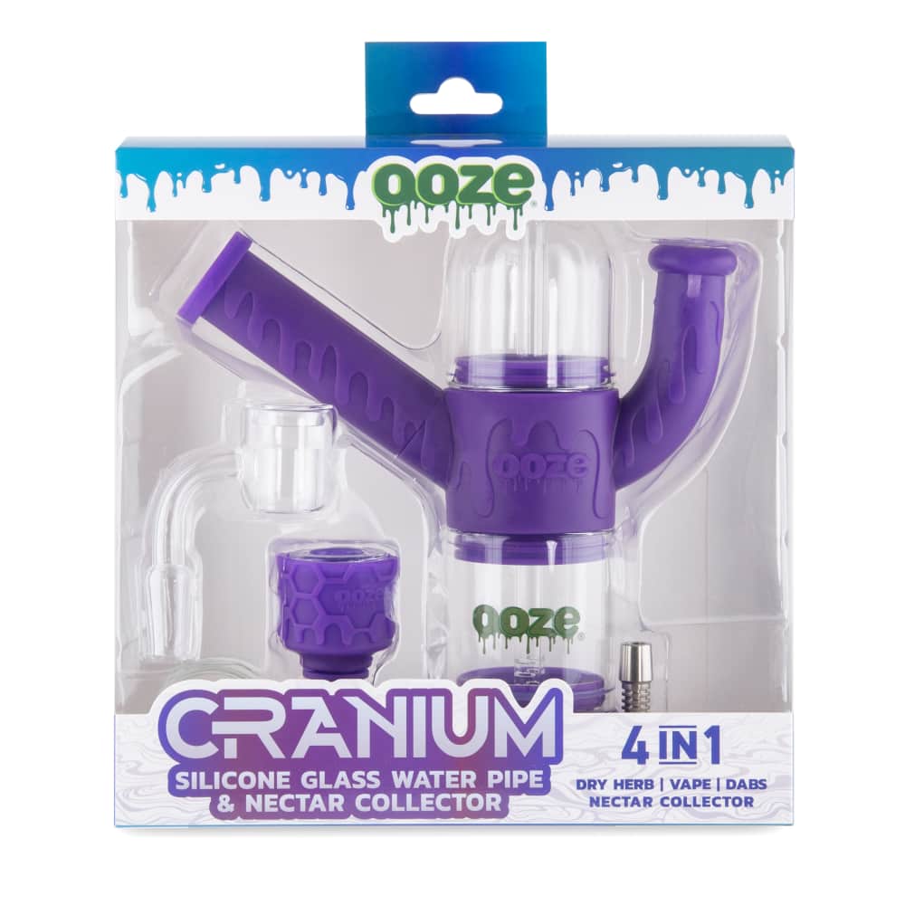 Ooze Cranium Silicone 4-in-1 Hybrid Water Pipe - Discreet Smoker