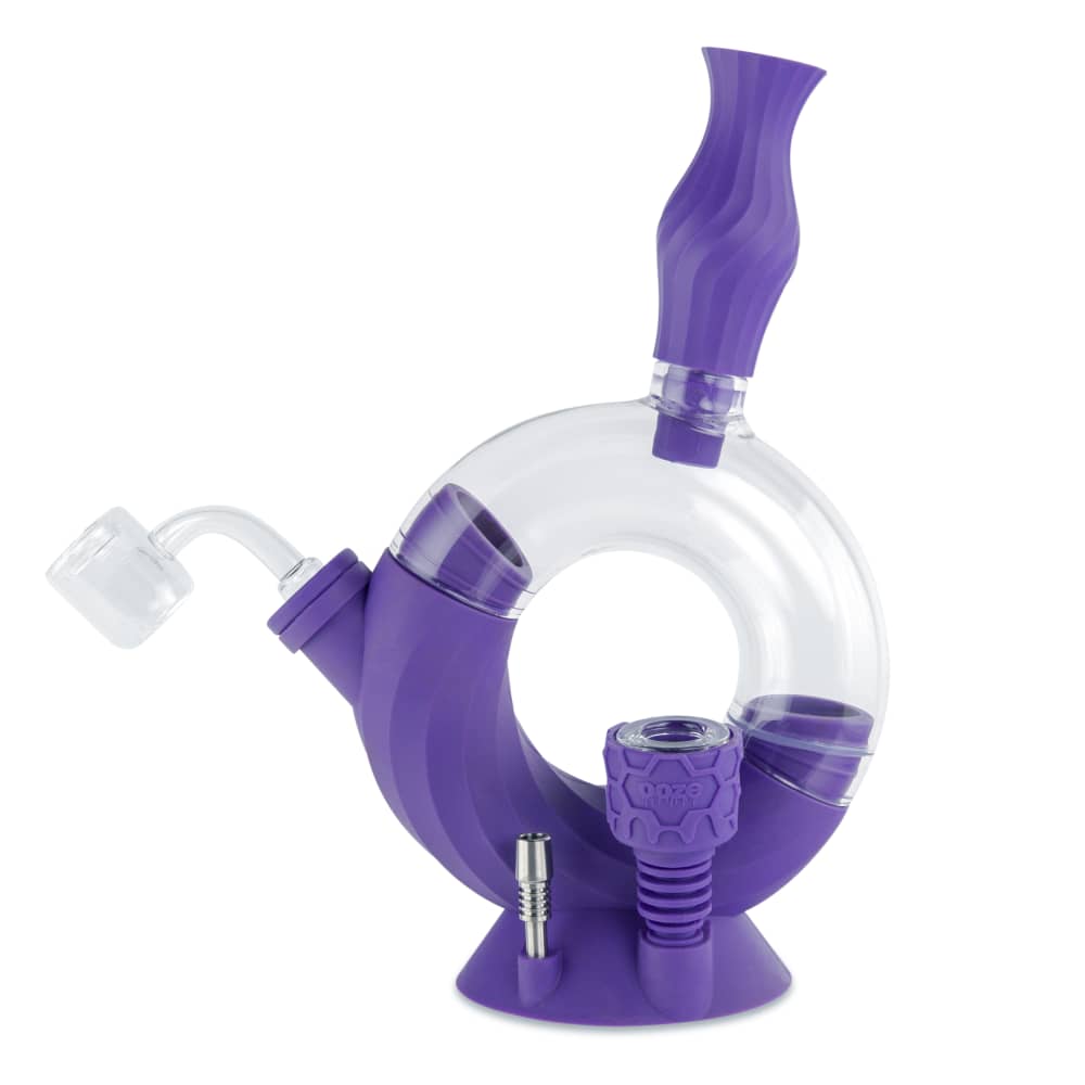 Ooze Ozone Silicone Water Pipe and Dab Straw - Discreet Smoker