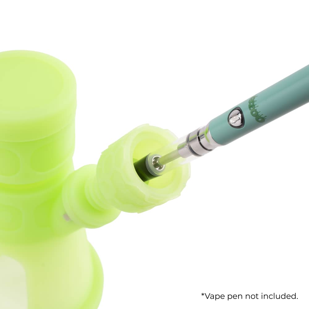 Ooze Hyborg Silicone Glass 4-in-1 Hybrid Water Pipe and Nectar Collector - Discreet Smoker