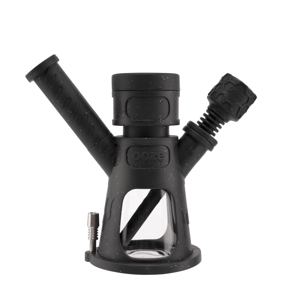 Ooze Hyborg Silicone Glass 4-in-1 Hybrid Water Pipe and Nectar Collector - Discreet Smoker