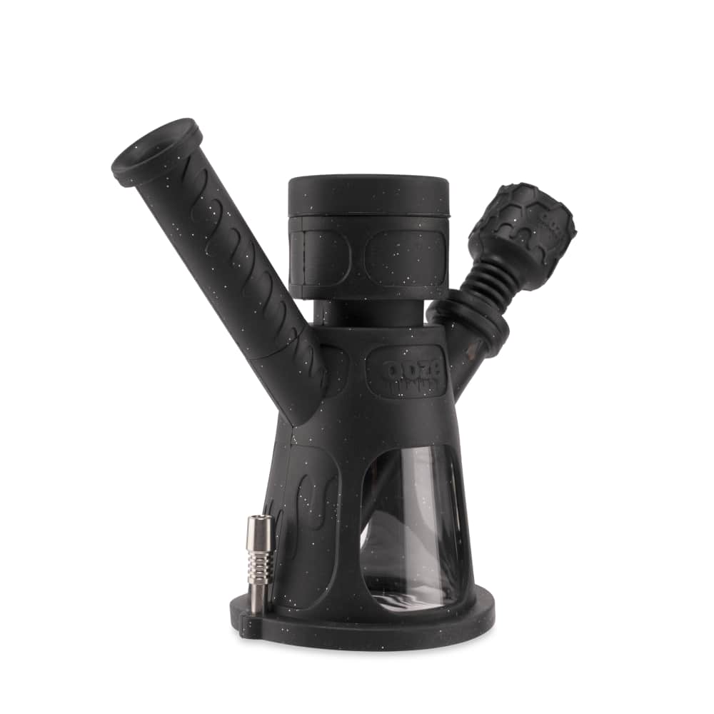 Ooze Hyborg Silicone Glass 4-in-1 Hybrid Water Pipe and Nectar Collector - Discreet Smoker