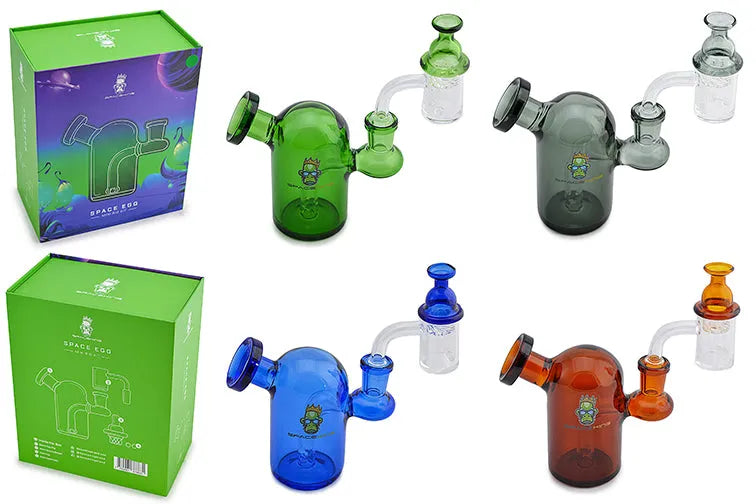 Space King Glass - 'Space Egg' Mini Rig - Discreet Smoker
