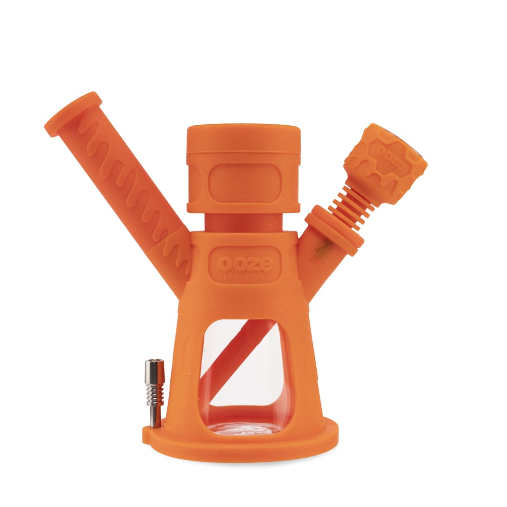 Ooze Hyborg Silicone Glass 4-in-1 Hybrid Water Pipe and Nectar Collector - Discreet Smoker