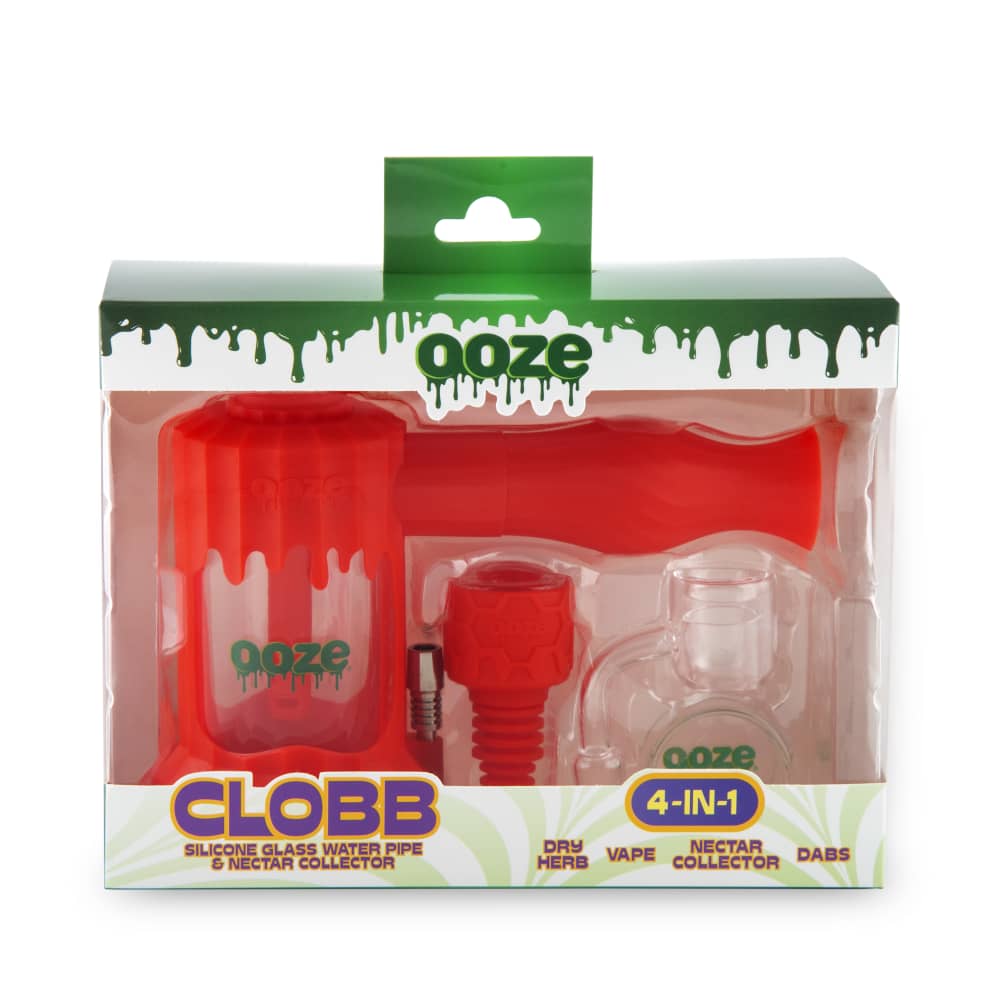 Ooze Clobb Silicone Water Pipe and Dab Straw - Discreet Smoker
