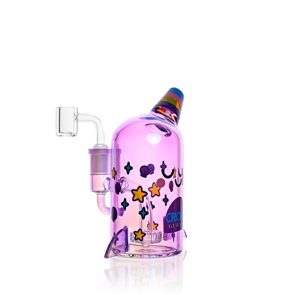 Cute Narwhal Dab Rig – Mini Showerhead Perc Rig | Croia Glass - Discreet Smoker