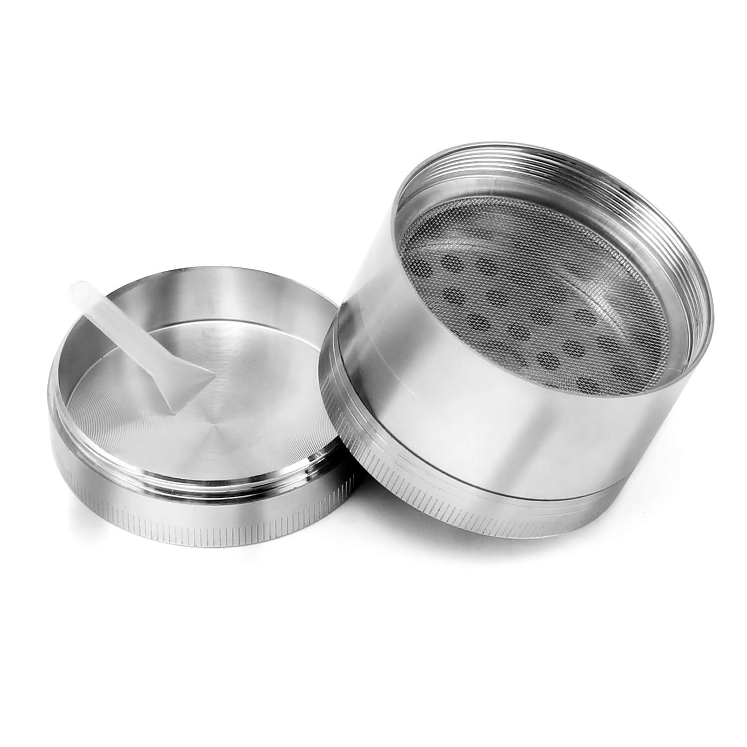 Mandala Grinder Silver - Discreet Smoker