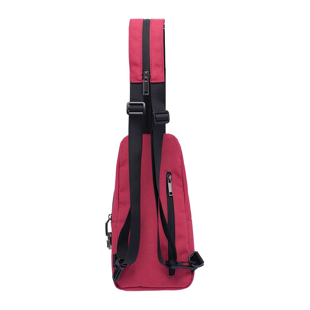 12IN X 6IN X 2IN SMELLPROOF SLING BAG - WINE RED - Discreet Smoker