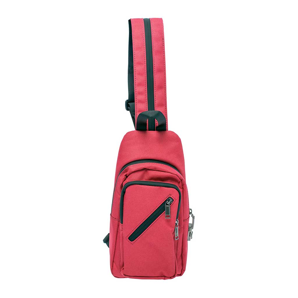 12IN X 6IN X 2IN SMELLPROOF SLING BAG - WINE RED - Discreet Smoker