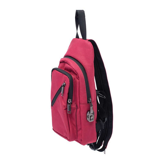 12IN X 6IN X 2IN SMELLPROOF SLING BAG - WINE RED - Discreet Smoker