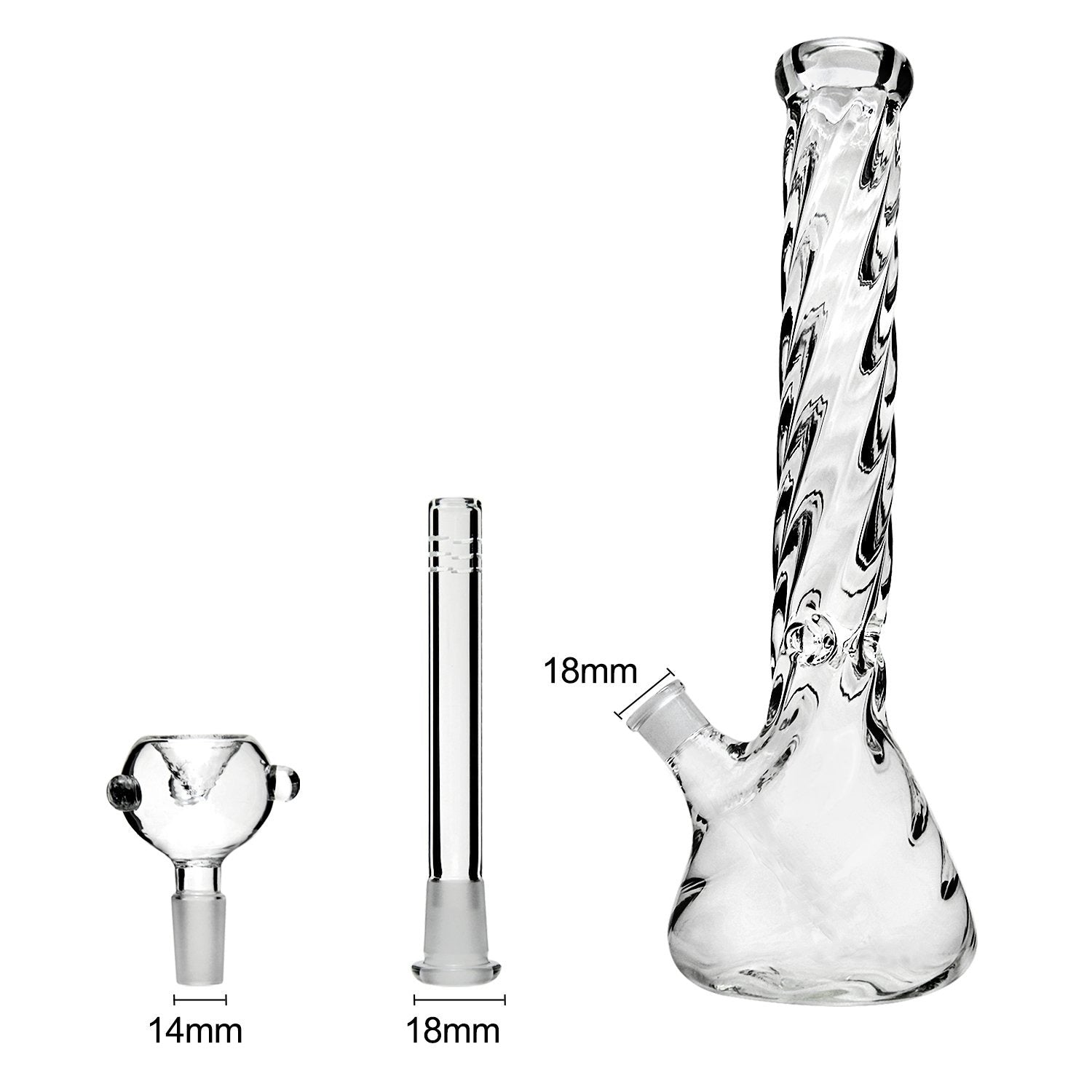 16" Spiral Bong - Discreet Smoker