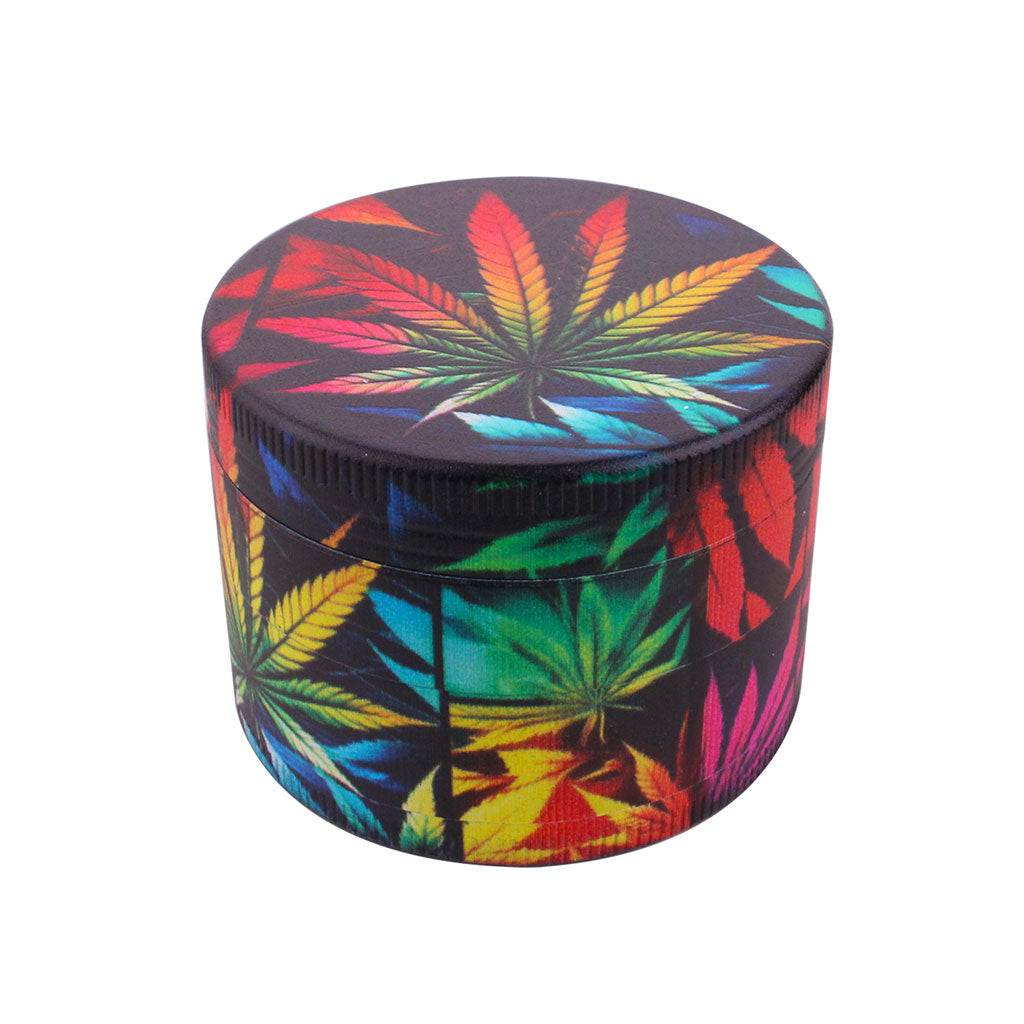 SPLASH ARTWORK HERBAL LEAF 4-PIECE GRINDER - Discreet Smoker