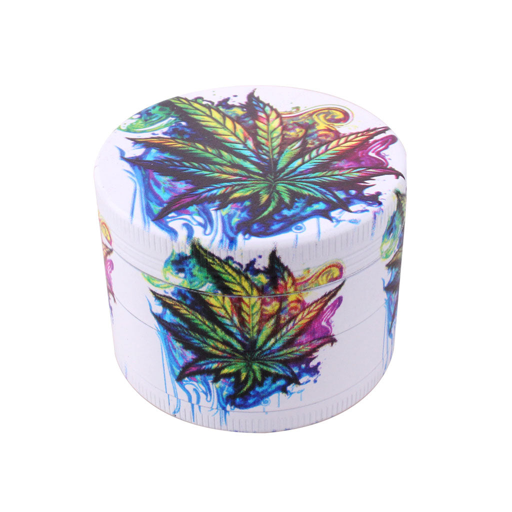 SPLASH ARTWORK HERBAL LEAF 4-PIECE GRINDER - Discreet Smoker