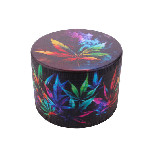 SPLASH ARTWORK HERBAL LEAF 4-PIECE GRINDER - Discreet Smoker