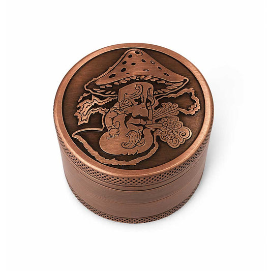 VINTAGE ALUMINUM EMBOSSED HERB GRINDER - Discreet Smoker