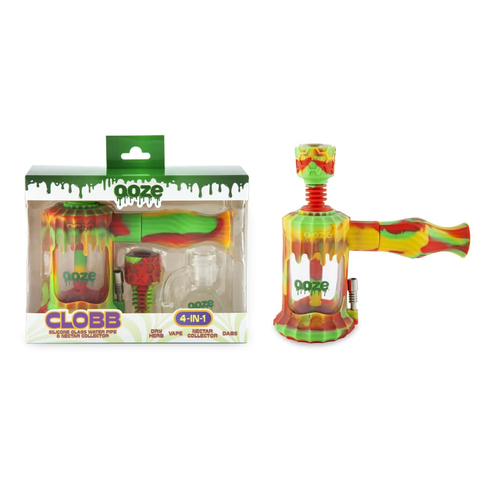 Ooze Clobb Silicone Water Pipe and Dab Straw - Discreet Smoker