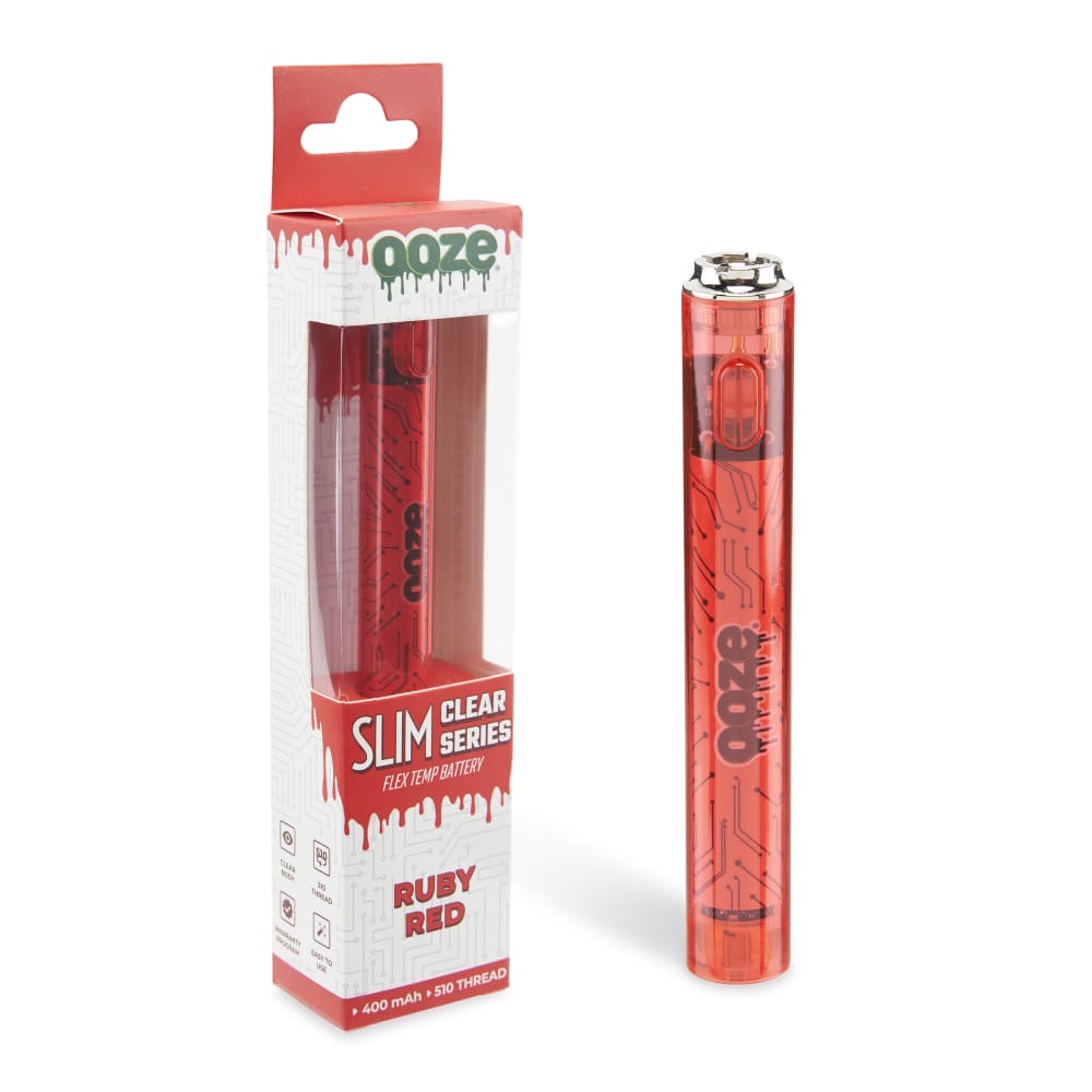 Slim Clear Series Transparent 510 Vape Battery - Discreet Smoker