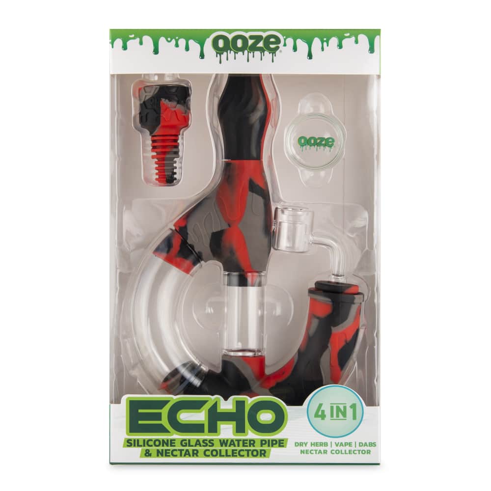 Ooze Echo Silicone Water Pipe - Discreet Smoker