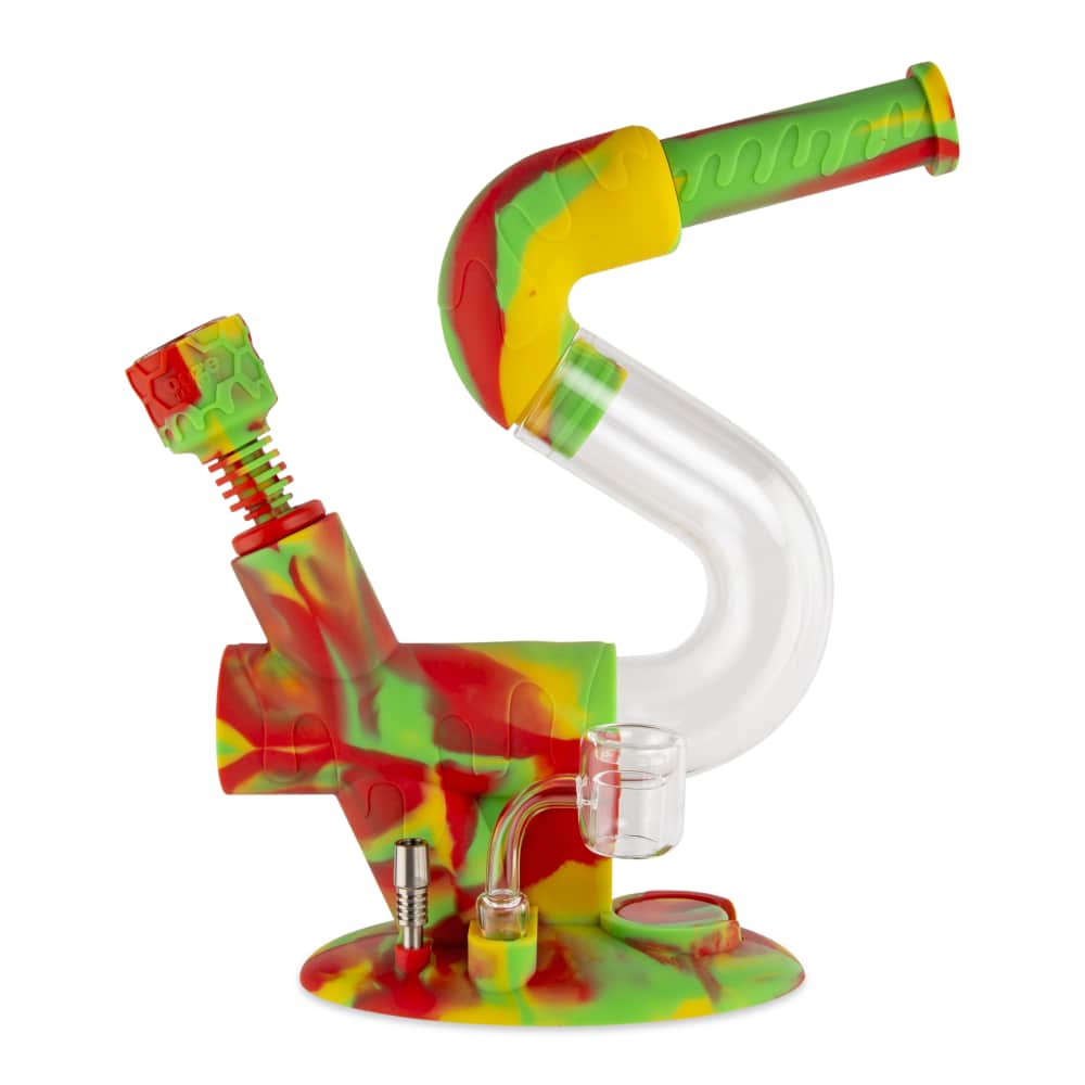 Ooze Swerve Silicone Water Pipe - Discreet Smoker