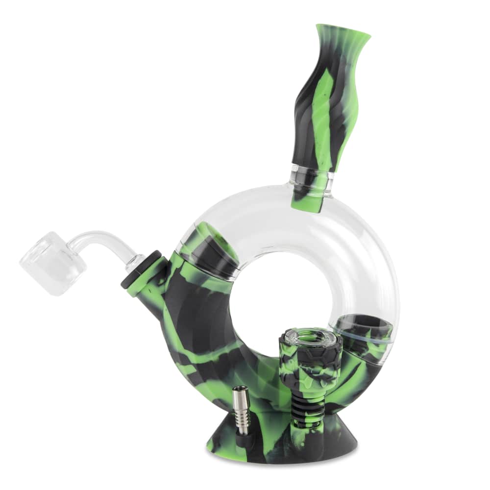 Ooze Ozone Silicone Water Pipe and Dab Straw - Discreet Smoker