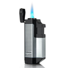 Triple Jet Silver Torch Lighter - Discreet Smoker