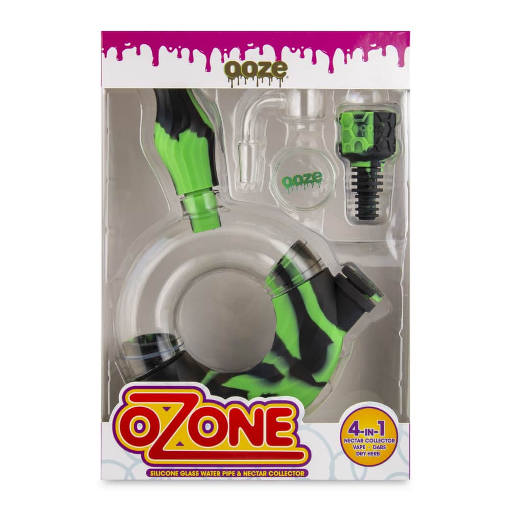 Ooze Ozone Silicone Water Pipe and Dab Straw - Discreet Smoker