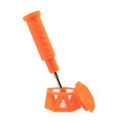 Ooze Hyborg Silicone Glass 4-in-1 Hybrid Water Pipe and Nectar Collector - Discreet Smoker