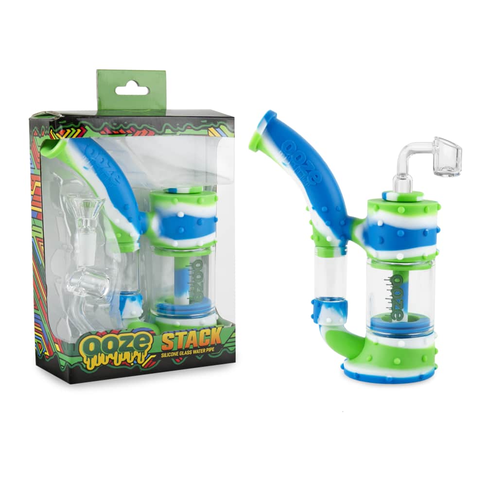 Ooze Stack Pipe Silicone Bubbler - Discreet Smoker