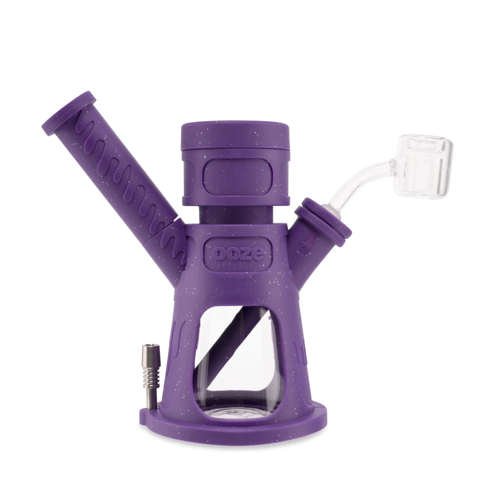 Ooze Hyborg Silicone Glass 4-in-1 Hybrid Water Pipe and Nectar Collector - Discreet Smoker
