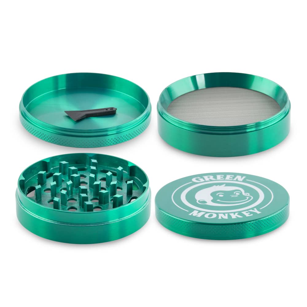 Green Monkey Grinder - Capuchin 4pc - 75mm - Discreet Smoker