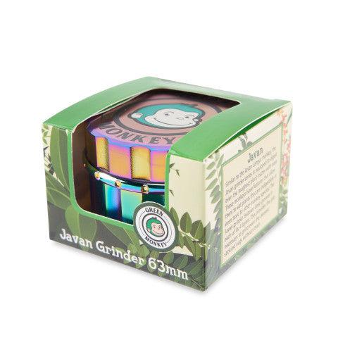 Green Monkey Grinder - Javan 4pc - 63mm - Discreet Smoker