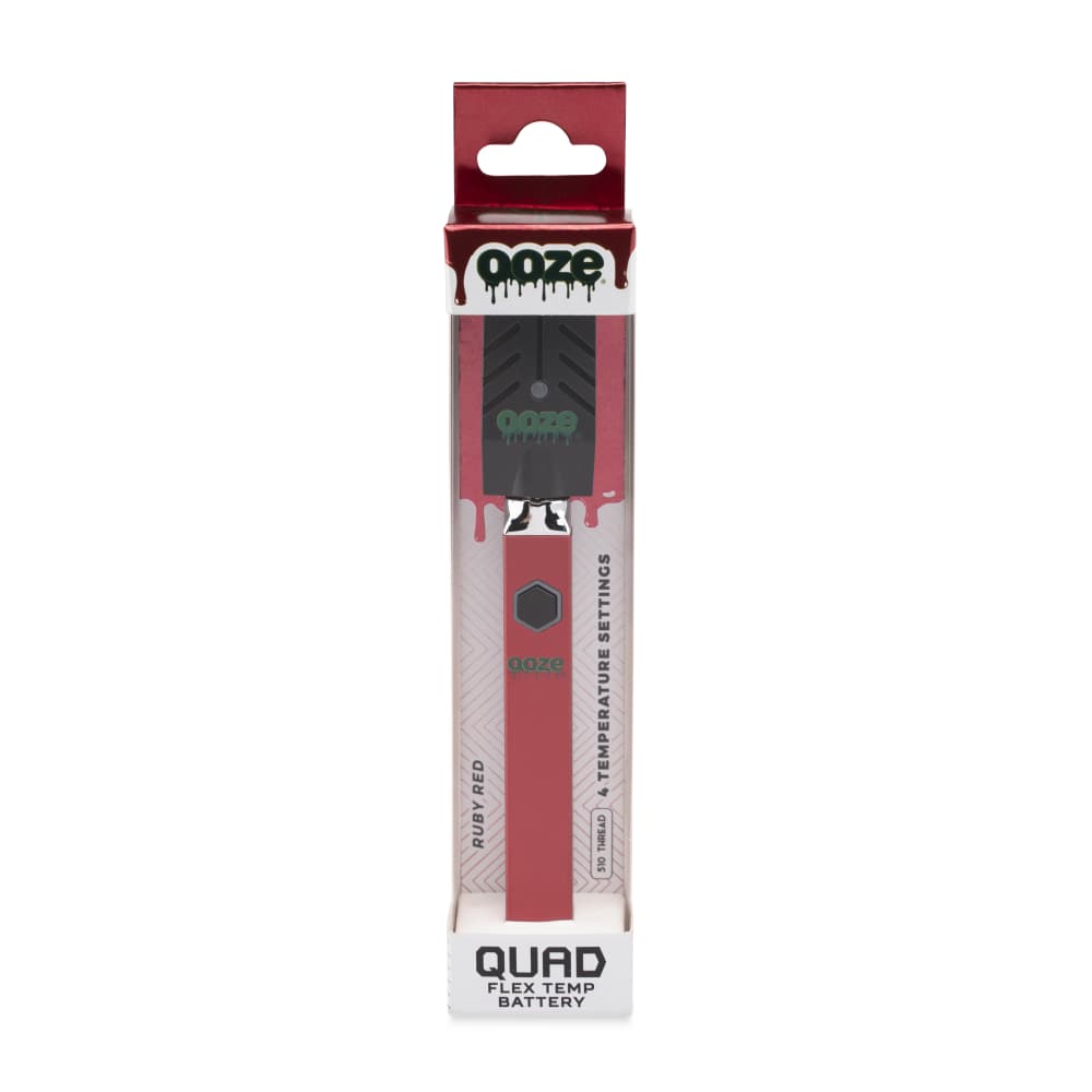 Ooze Quad 510 Thread 500 mAh Square Vape Pen Battery - Discreet Smoker