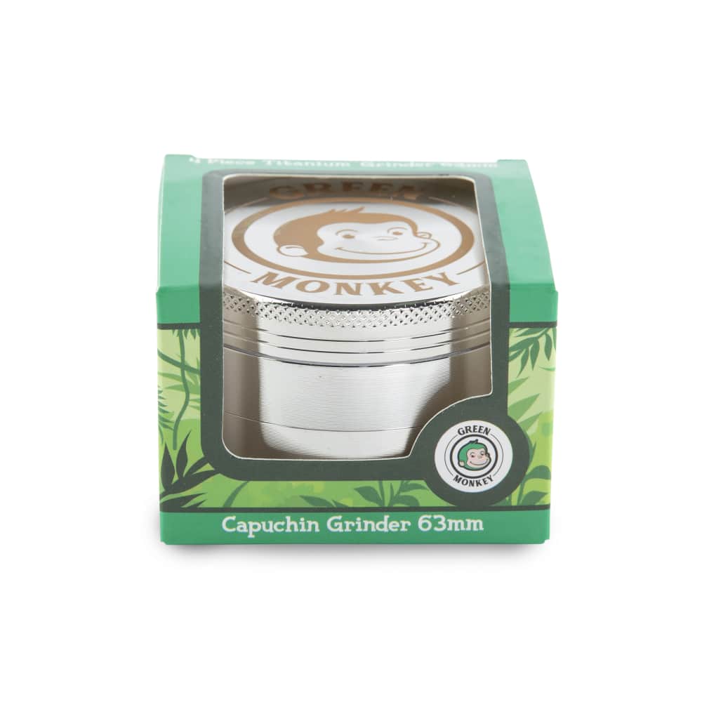 Green Monkey Grinder - Capuchin 4pc - 63mm - Discreet Smoker