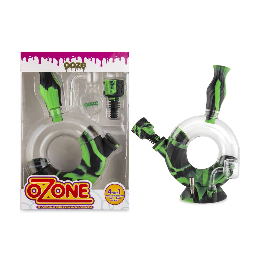 Ooze Ozone Silicone Water Pipe and Dab Straw - Discreet Smoker