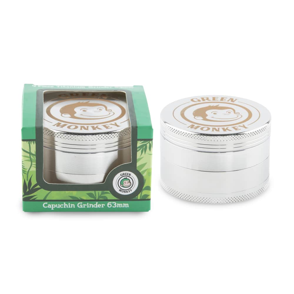 Green Monkey Grinder - Capuchin 4pc - 63mm - Discreet Smoker