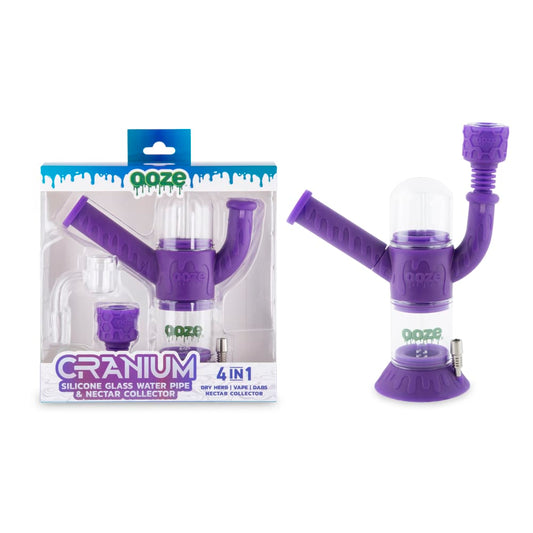 Ooze Cranium Silicone 4-in-1 Hybrid Water Pipe - Discreet Smoker