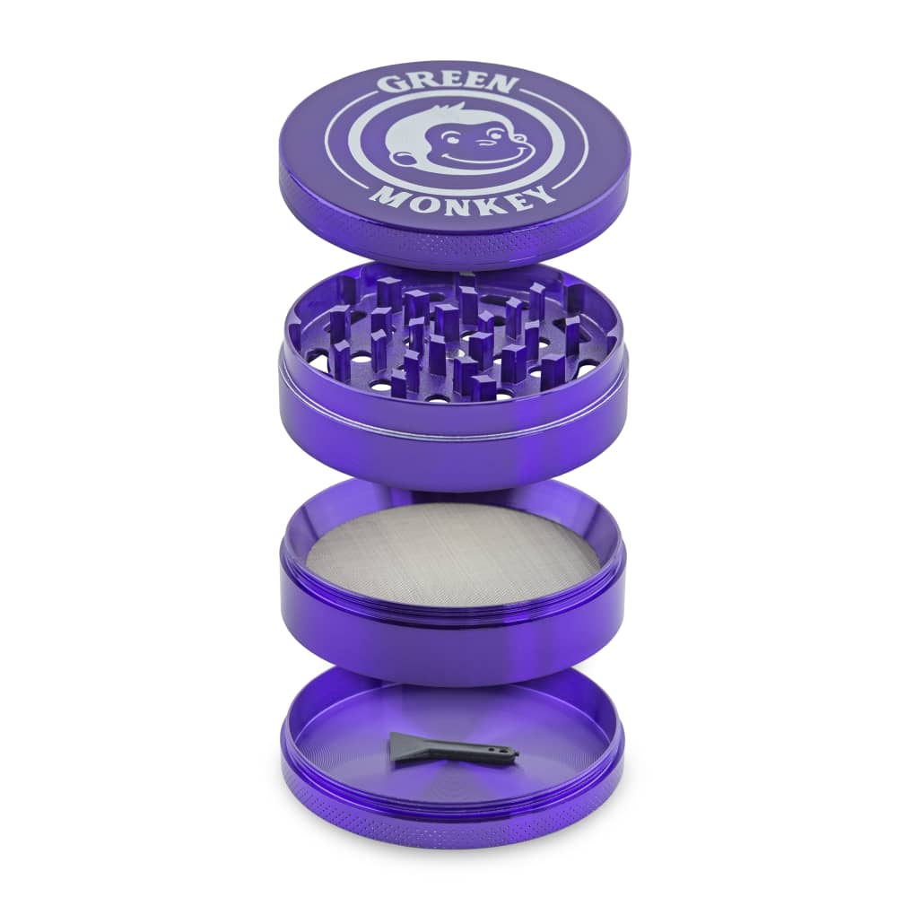 Green Monkey Grinder - Capuchin 4pc - 75mm - Discreet Smoker