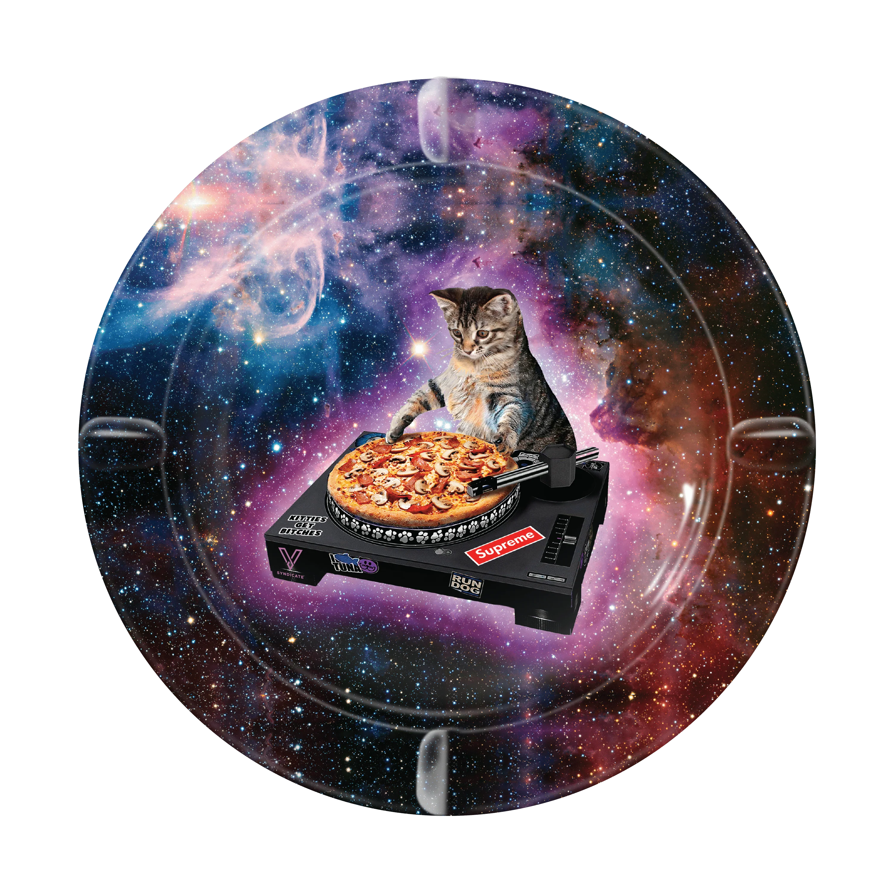 Pussy Vinyl Blazin' Ashtray Metal - Discreet Smoker