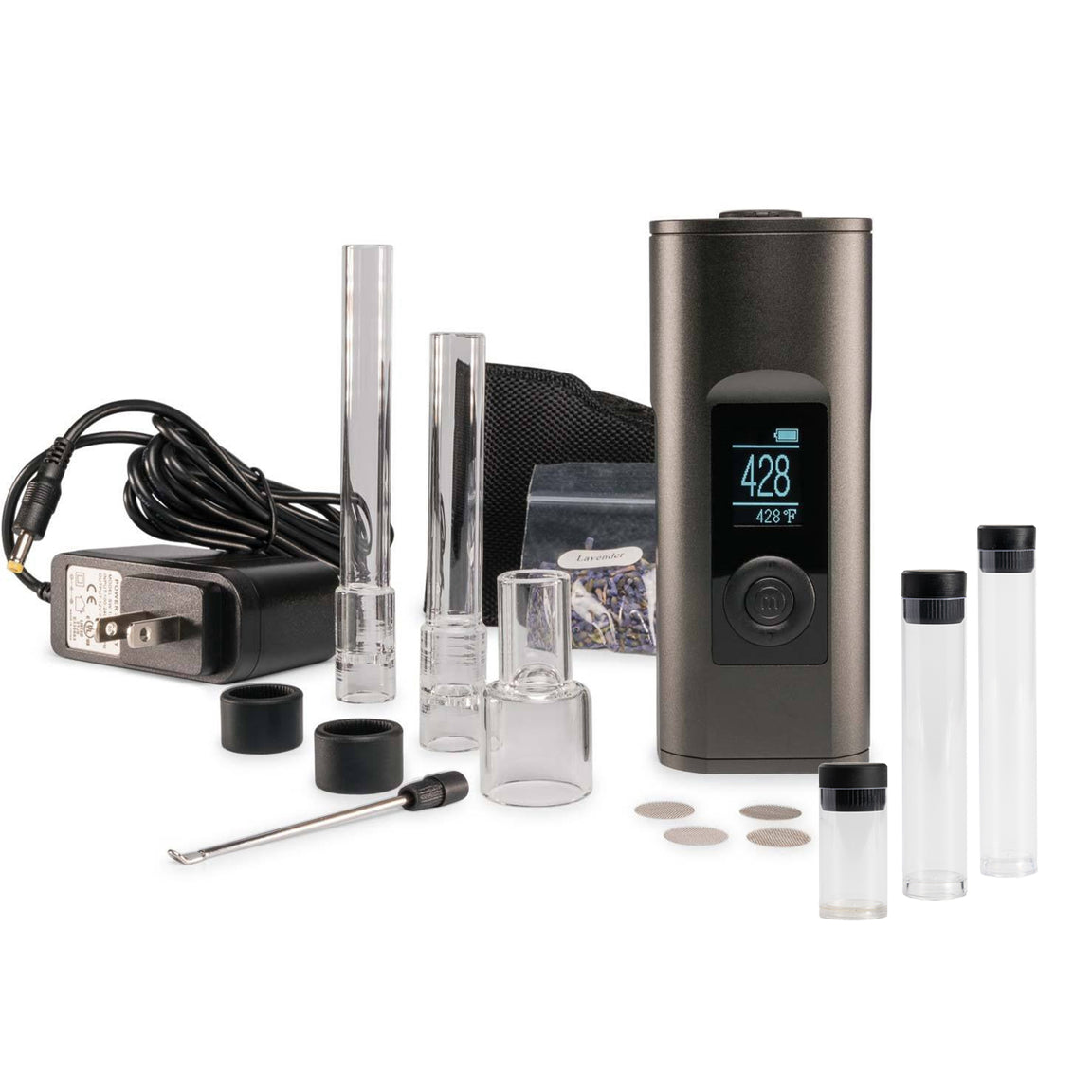 Arizer Solo II Dry Herb Vaporizer - Carbon Black - Discreet Smoker