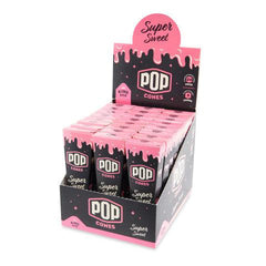 Pop Cones King Size Unbleached 3pk Cones - 24ct Display