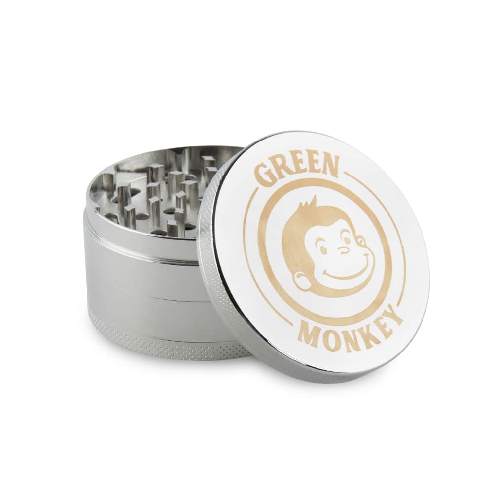 Green Monkey Grinder - Capuchin 4pc - 75mm - Discreet Smoker