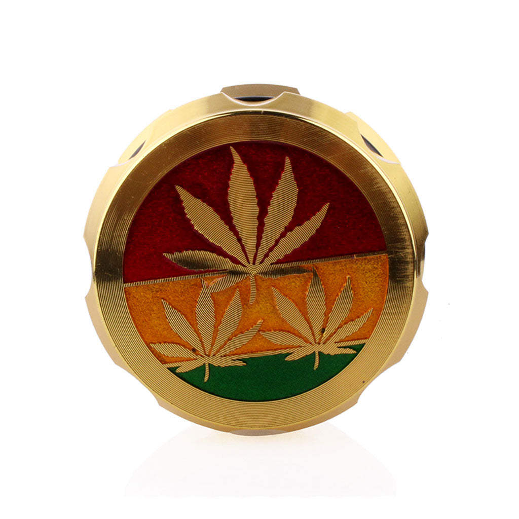 VINTAGE ALUMINUM EMBOSSED HERB GRINDER - Discreet Smoker
