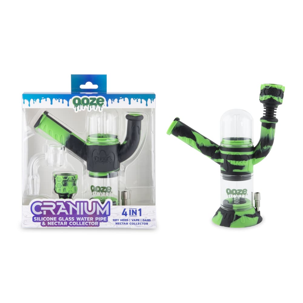 Ooze Cranium Silicone 4-in-1 Hybrid Water Pipe - Discreet Smoker