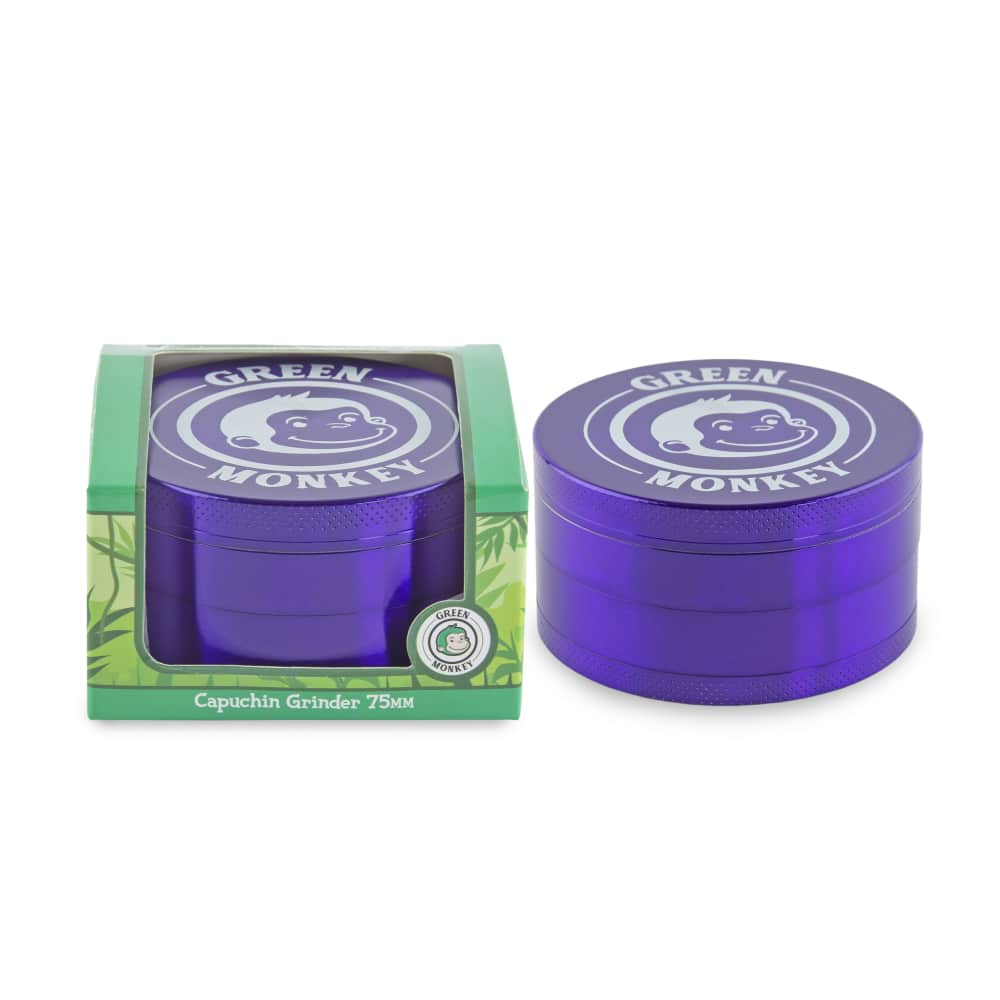 Green Monkey Grinder - Capuchin 4pc - 75mm - Discreet Smoker