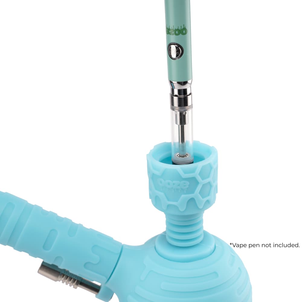 Ooze Blaster Silicone Glass 4-in-1 Hybrid Water Pipe and Dab Straw - Discreet Smoker