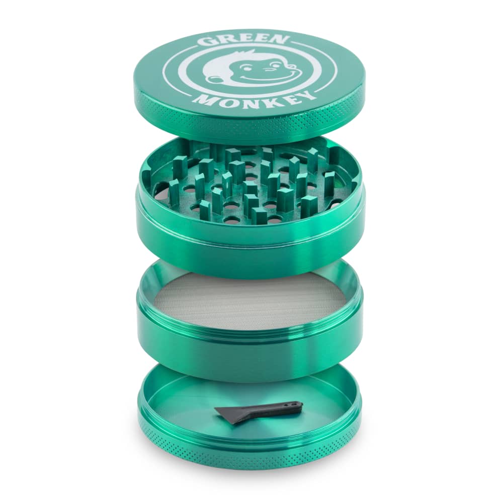Green Monkey Grinder - Capuchin 4pc - 75mm - Discreet Smoker
