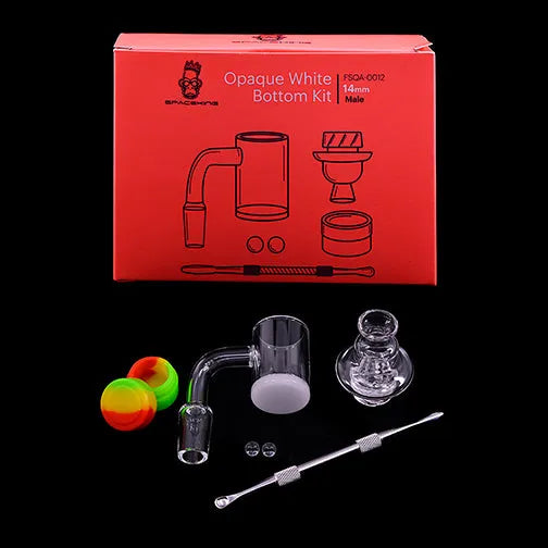 Space King Opaque White Bottom Banger Kit (Coral) - Discreet Smoker
