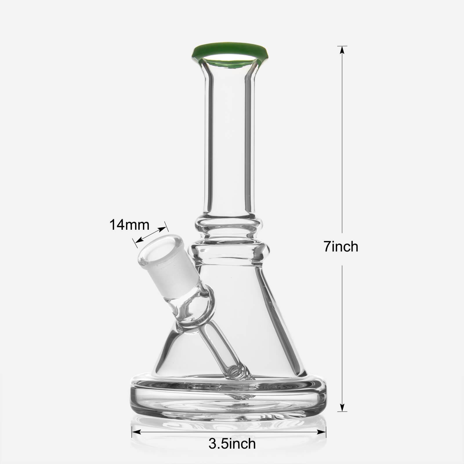 7‘’ Glass Beaker Base Bong - Discreet Smoker