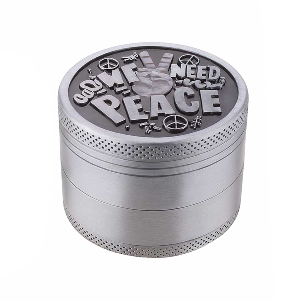 VINTAGE ALUMINUM EMBOSSED HERB GRINDER - Discreet Smoker