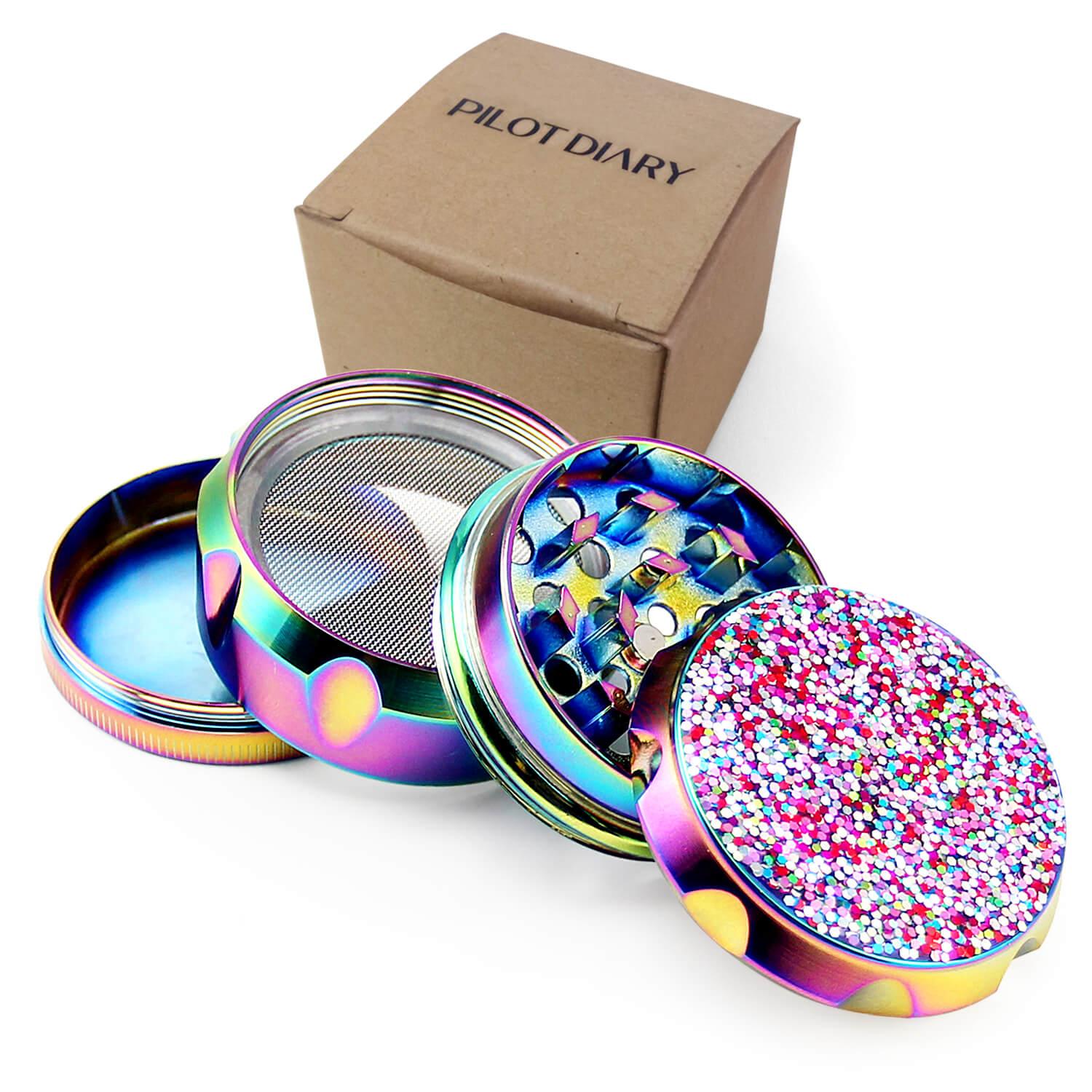 Girly Weed Grinder Glitter - Discreet Smoker